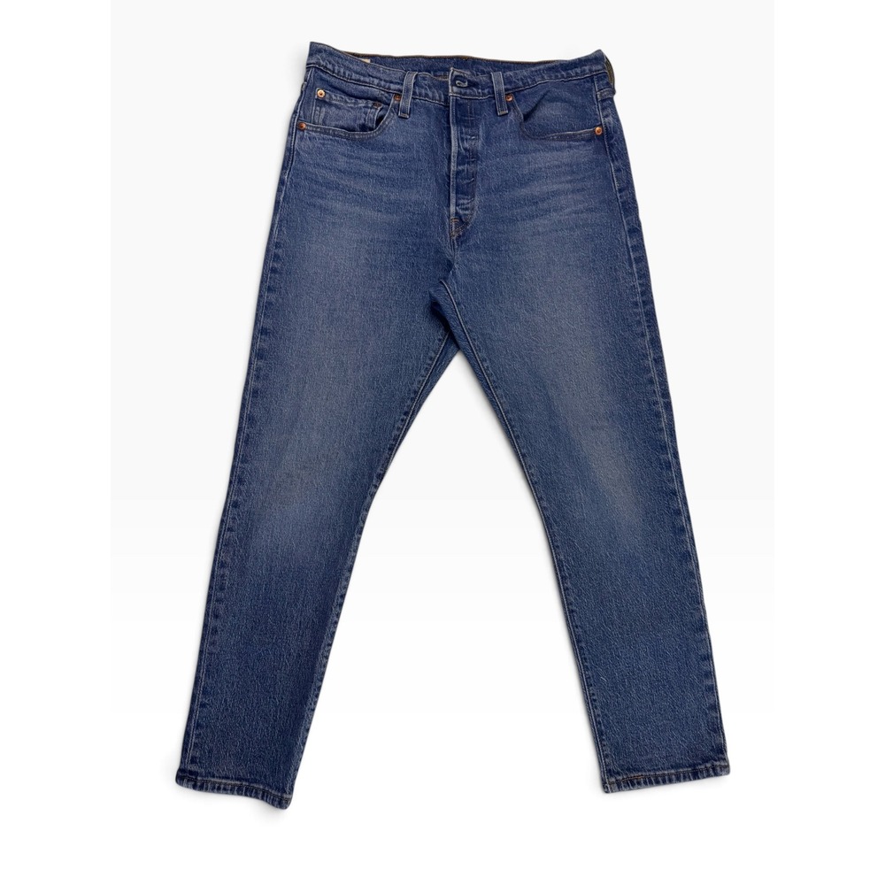 Levis Premium 501 Skinny Jeans Medium Wash Blue High Rise Denim W31 L28